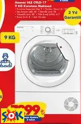 HOOVER HLE C9LG-17 9 KG KURUTMA MAKİNESİ